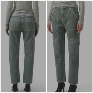 AGOLDE  Cargo Jeans Green Utility Straight Leg Size 26